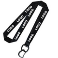 Custom Bottle Opener Lanyard, 3/4"W x 36"L